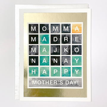 Handmade Wordle Mother's Day Card